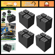 4 Pcs Solid Rubber Lift Block Spacer Pads, 3" H Pinch-Weld Protectors for Jacks