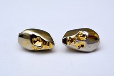 Außergewönliche alte vergoldete Ohrclips - Vintage - 70er/80er Jahre