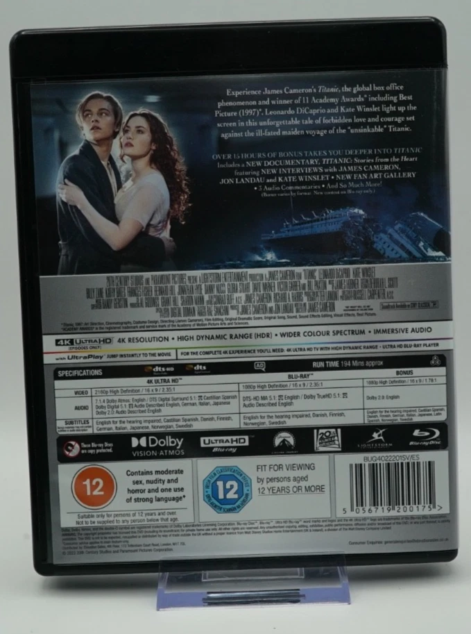 Titanic / 4K UHD / Blu Ray / Leonardo DiCaprio / Kate Winslet - Image 4 of 4