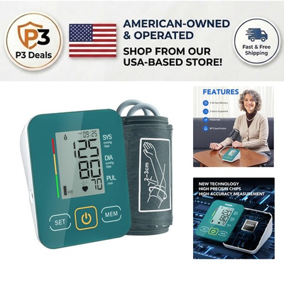 #ad #ad Family Friendly Automatic Blood Pressure Machine with Cuff and Storage Bag $31.99