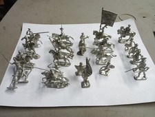 Pewter Knight 1.5" Figurine 25 Piece Set - Knights, Medieval