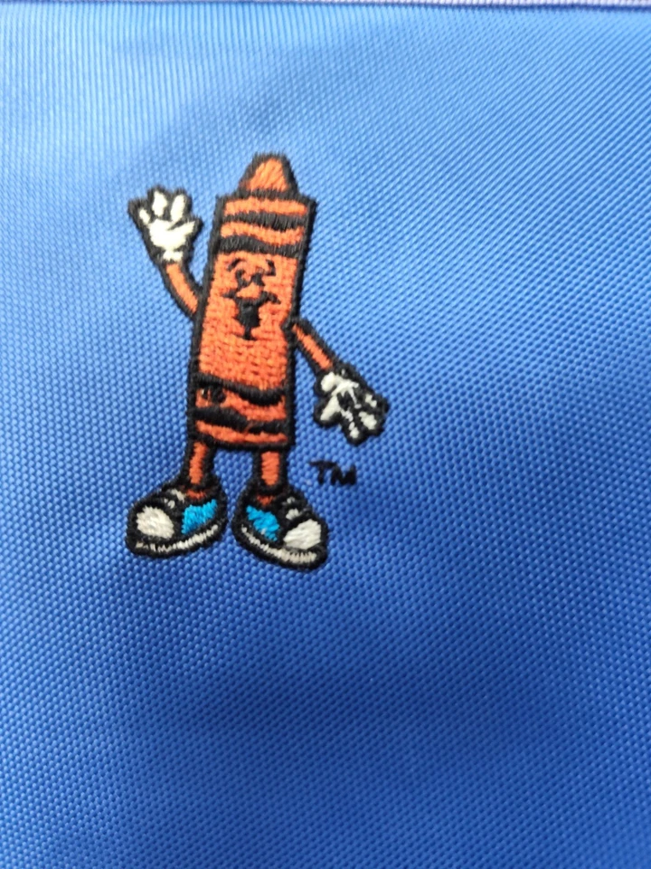 Fichário vintage com zíper Crayola 2" lápis vermelho cores primárias classe tecido escolar  - Imagem 2 de 4