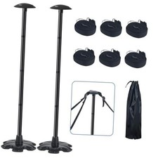 Boat Cover Support Poles 2 Pack with Stainless Steel Black Pole 2 Pack 