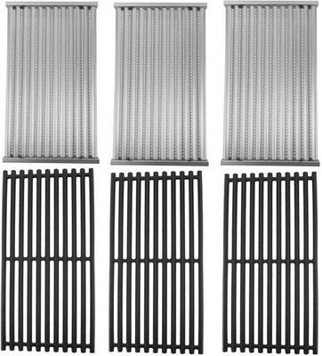 Cast Iron Cooking Grates and Infrared Emitter 6-Pack for Charbroil Infrared BBQ