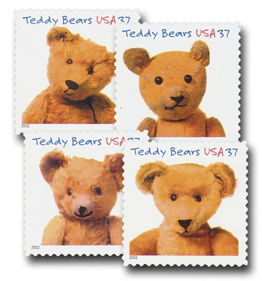 Teddy Bears 37 c stamps. Pane of 20. MNH Scott #3653-3656 - Image 2 of 2