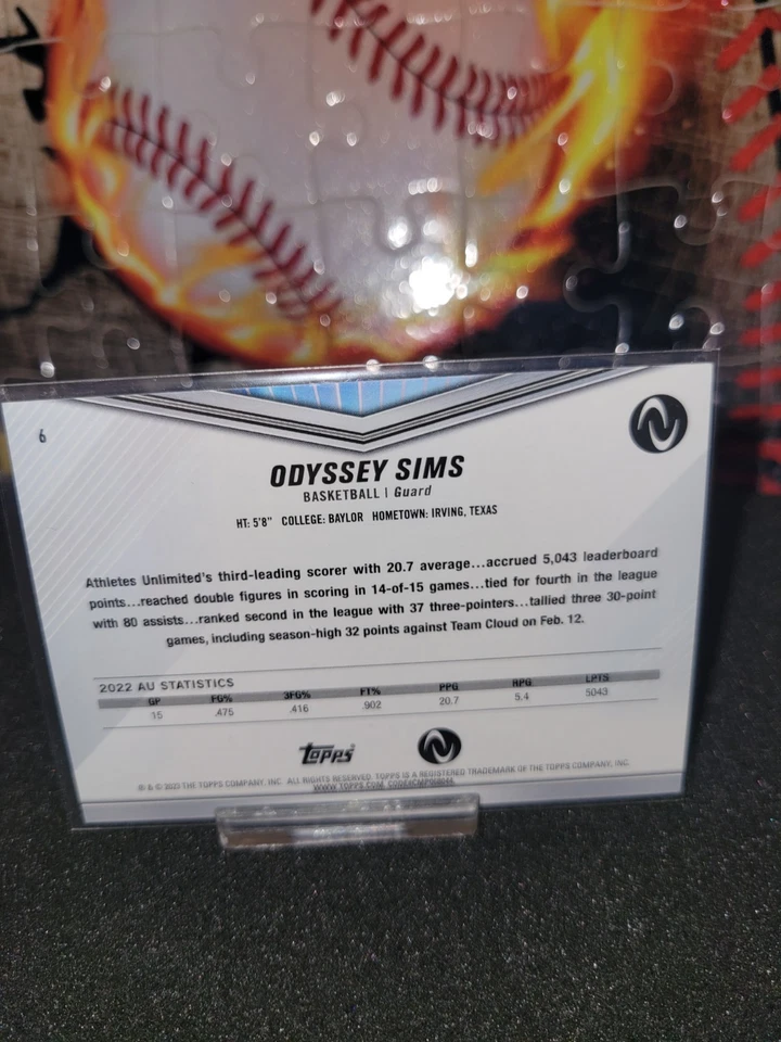 Odyssey Sims 2023 Topps International Trading Card Day #6 Baylor Basketball - Image 2 of 2