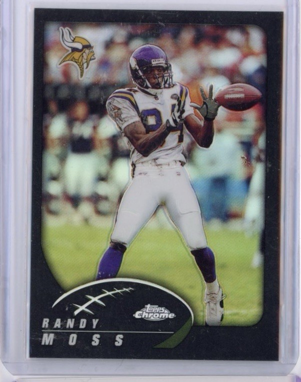 2002 Topps Chrome #17 RANDY MOSS Black Refractor #/599 Minnesota Vikings HOF