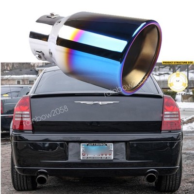 Car Exhaust Pipe Rear Tip Tail Throat Muffler 38-76mm For 2006 Chrysler 300 SRT8