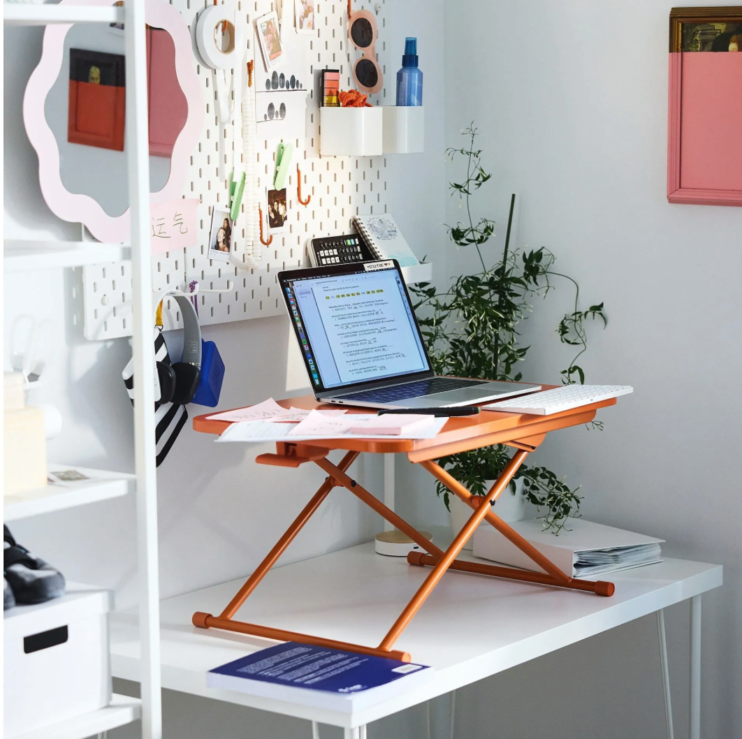 IKEA DUBBLA Laptop Support Table, Orange, 60x40 cm 806.073.30