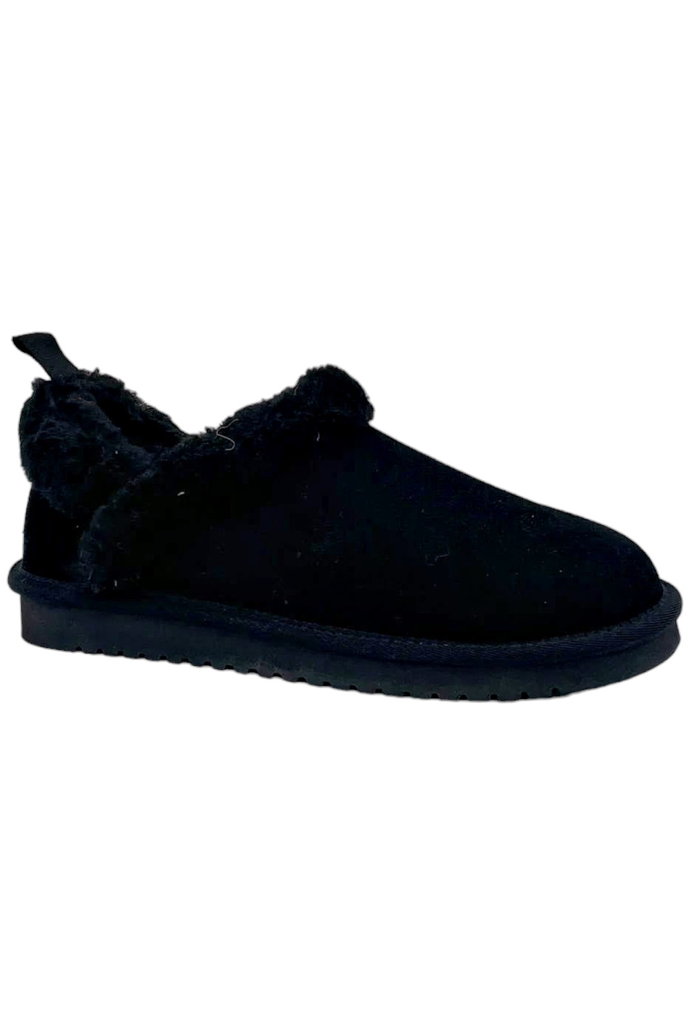 Koolaburra by UGG Suede Fur-Lined Slip-Ons Advay Black 9790₽