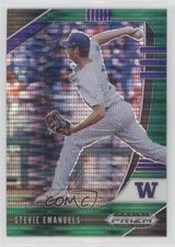 2020 Panini Prizm Draft Picks Green Pulsar Prizm Stevie Emanuels #PDP157 1s8