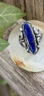BEAU Sterling Silver & Blue Lapis Lazuli Native American Ring Size 5 & 1/2 VTG