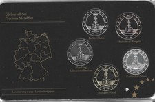 5 x 2 € RFN Zestaw metali szlachetnych Próbki 2015 - Nieobieg - Hesja - Pauluskirche