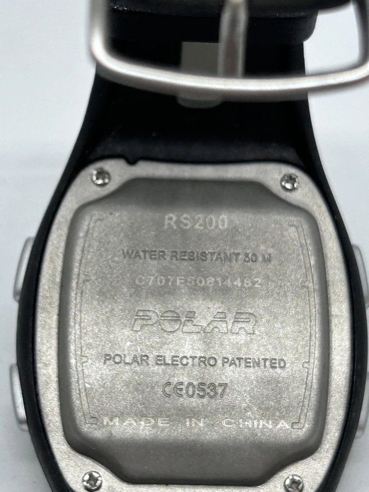 POLAR RS200 Watch Men Black Digital Heart Rate Monitor Fitness Running New Batt - Image 4 of 4