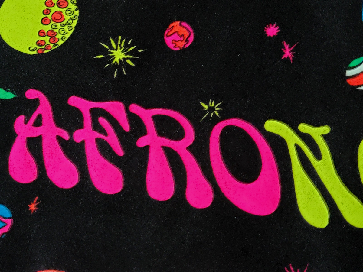 Vintage AFRONOMICAL WAYS Blacklight Poster 1972 Zodiac Lovers