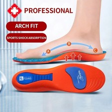 Orthotic Insoles For Arch Support Plantar Fasciitis Flat Feet Gel Heel Back Pain
