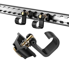 2 Pack L Track Hooks with Single Stud Fitting Spring-Loaded Adjustable Gear H...