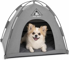 Pet Tent for Dogs Cats Indoor Outdoor Portable Pet House W/ Sturdy Frame