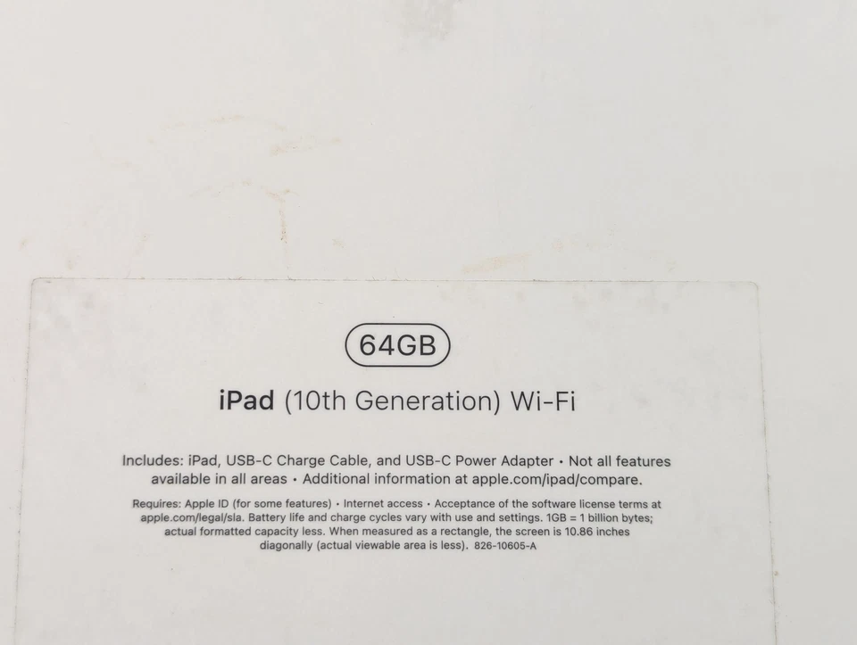 Apple iPad (10th Generation) A2696 10.9" 64GB | Silver | WIFI ONLY - Image 4 of 4