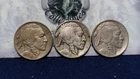 Lot of 3 Buffalo Nickels 5c 1914 P, 1915 P & 1917 P