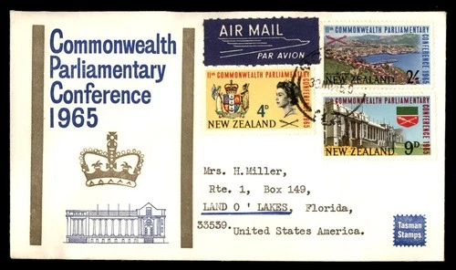 Mayfairstamps New Zealand FDC 1965 Commonwealth Parliamentary Conference First D