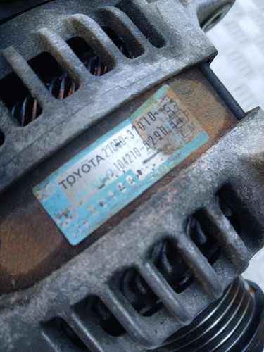 Alternador gasolina Toyota Auris MK1 1.6 27060-37010 ALTERNADOR PROBADO 2006-2012 - Imagen 4 de 7