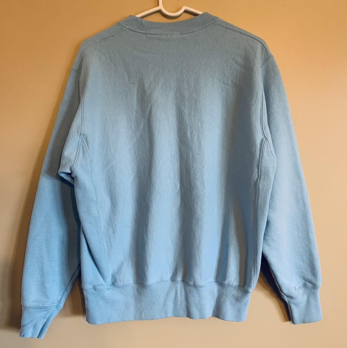 Champion Reverse Weave Blue Script Logo Crewneck … - image 3