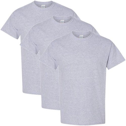 Gildan Heavy Cotton T-Shirt G5000, Sport Grey (3-Pack), Small
