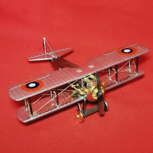 Vintage Japan Metal Die Cast Bi Wing Military Airplane - Picture 12 of 12