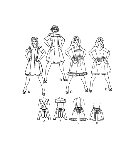 2007 Vintage Circa 1948 1952 Apron Sewing Pattern S/M/L Simplicity 3544 OOP - Picture 3 of 3