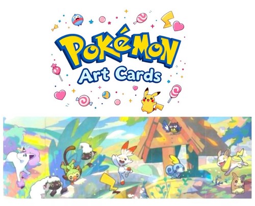 5 TCG Pokemon Galar Pals Mini Tin Promo Art Cards Full Set
