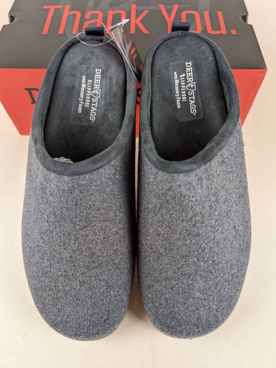 Deer Stags Slipperooz Unbound Mule Slippers Mens 11M Grey  display picture 1