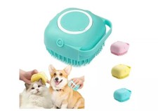 X2 Soft Dog Bath Brush Pet Shampoo Massage Dispenser Grooming Shower Silicone