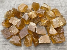 Grade A+ Honey Calcite Rough Natural, 1 - 2" Honey Calcite, Wholesale Bulk Lot