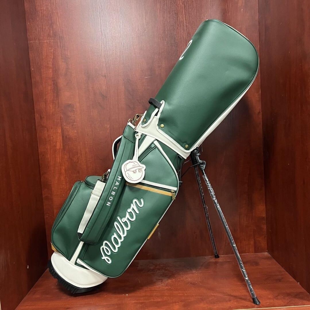 MALBON GOLF Caddy Bag Green PVC leather 3.6kg Type 9.0 Popular