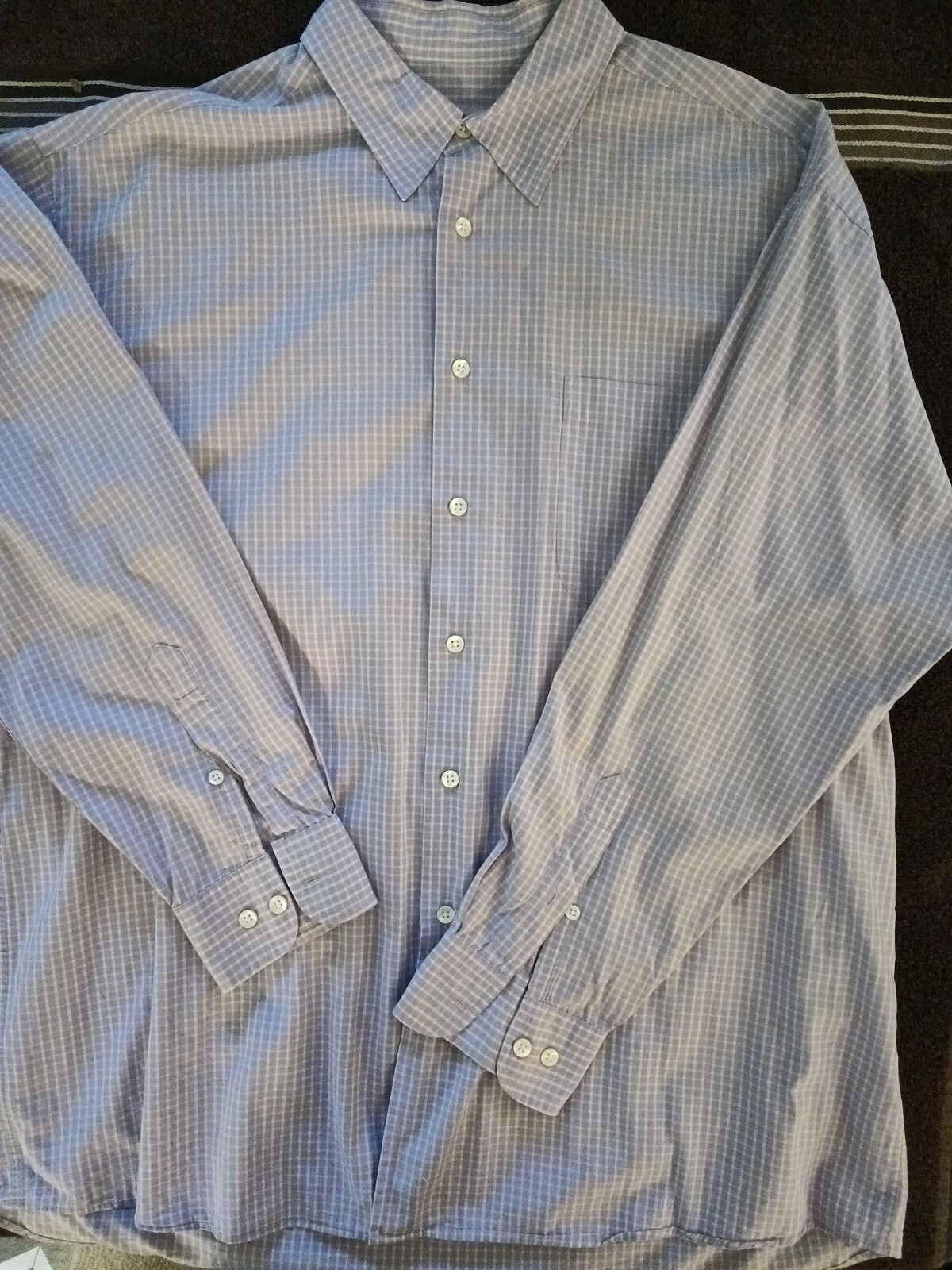 Halogen Light purple stripped button down dress s… - image 1