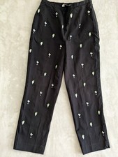 Brooks Brothers Women's Lined Pants Size 6 Black Tropical Drinks  1910