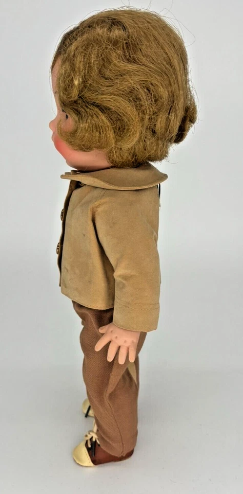 Chaqueta y pantalón marrón vintage 1961 Madame Alexander Caroline Kennedy muñeca Foto 4 de 4