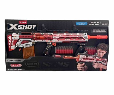 X-Shot SKINS Pro Series Longshot Foam Blaster with 40 Darts by ZURU