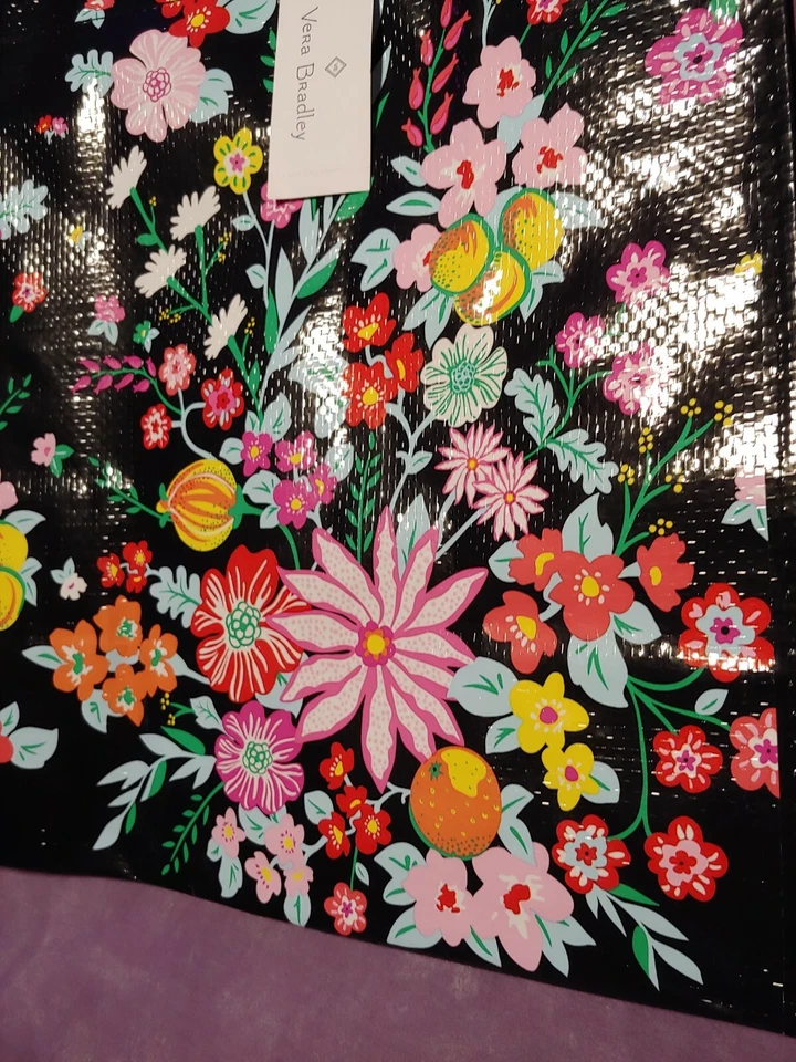 2 BOLSAS MEDIANAS REUTILIZABLES NUEVAS VERA BRADLEY/BOLSAS DE REGALO en ROSA SÓLIDO Foto 4 de 4