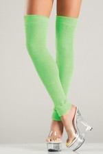 sexy BE WICKED knit KNITTED footless FEETLESS thigh HIGHS acrylic LEG warmers