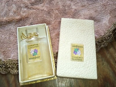 RARISSIME ANCIEN FLACON 15 ML 7 cm VIOLETTE CONCENTRÉE HOUBIGANT BTE USAGÉE (11) - Photo 1/4