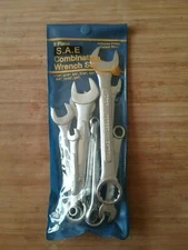 Vintage S.A.E. Combination Wrench Set 9 pc Chrome Plated * Handy Set*
