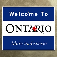 Ontario provincial line highway marker road sign more to discover Canada 18x15