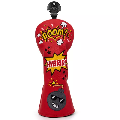 Bomb Premium Golf Legno Copricapo Rosso Golf Driver Fairway Legno Ibrido Club Cover - Foto 11 di 14