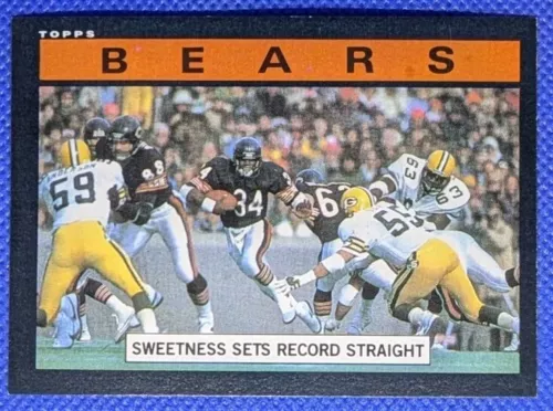 1985 Topps WALTER PAYTON #22 Team Checklist VG/EX Chicago Bears