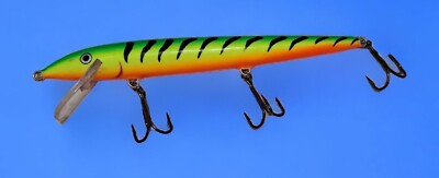 Rare cuillère vintage Rapala Minnow #7 1/2 oz Firetiger RMS-7 FT
