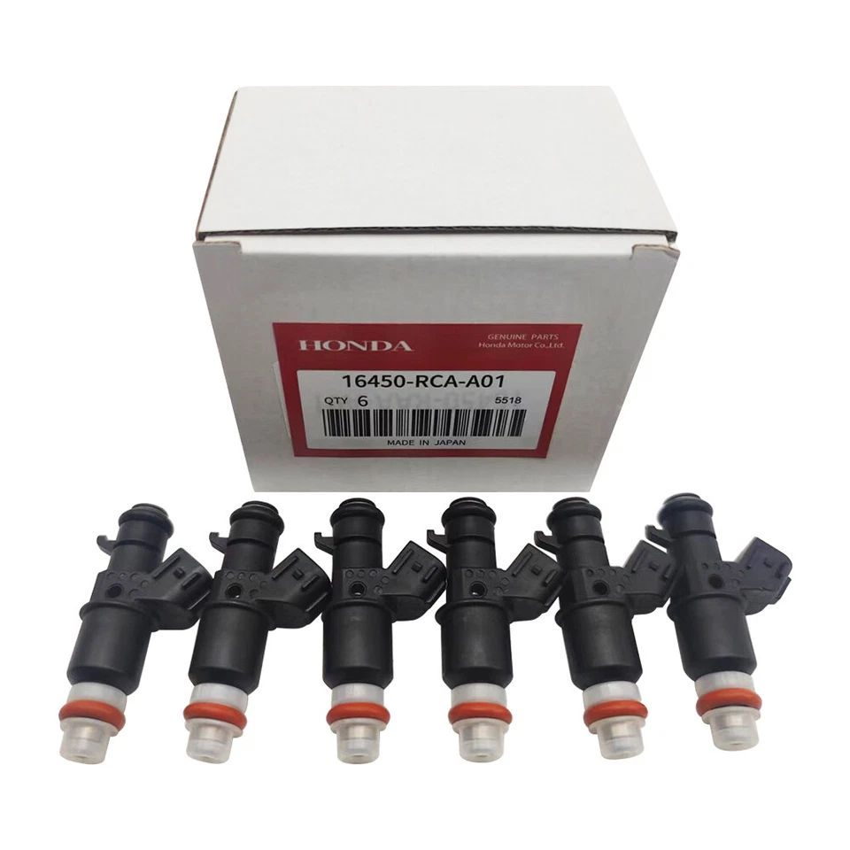 6Pcs Fuel Injectors 16450-RCA-A01 For HONDA ACURA MDX TL Accord Pilot 8 Holes Foto 3 de 4