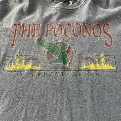 Vintage Poconos Single Stitch Shirt Medium Eagle