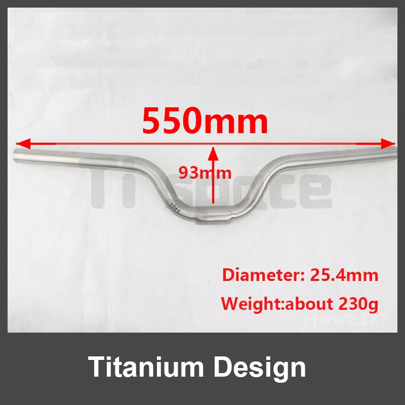 Manillar H&H 25,4 mm/1" tipo M para Brompton/Dahon/Tern/Birdy-Ti Foto 2 de 4